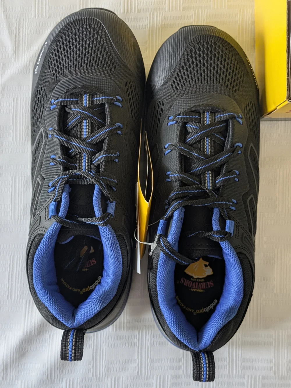 ​Herman Survivors Cassle Womens Composite Toe Work Shoes Black Blue Size 8.5 NWT